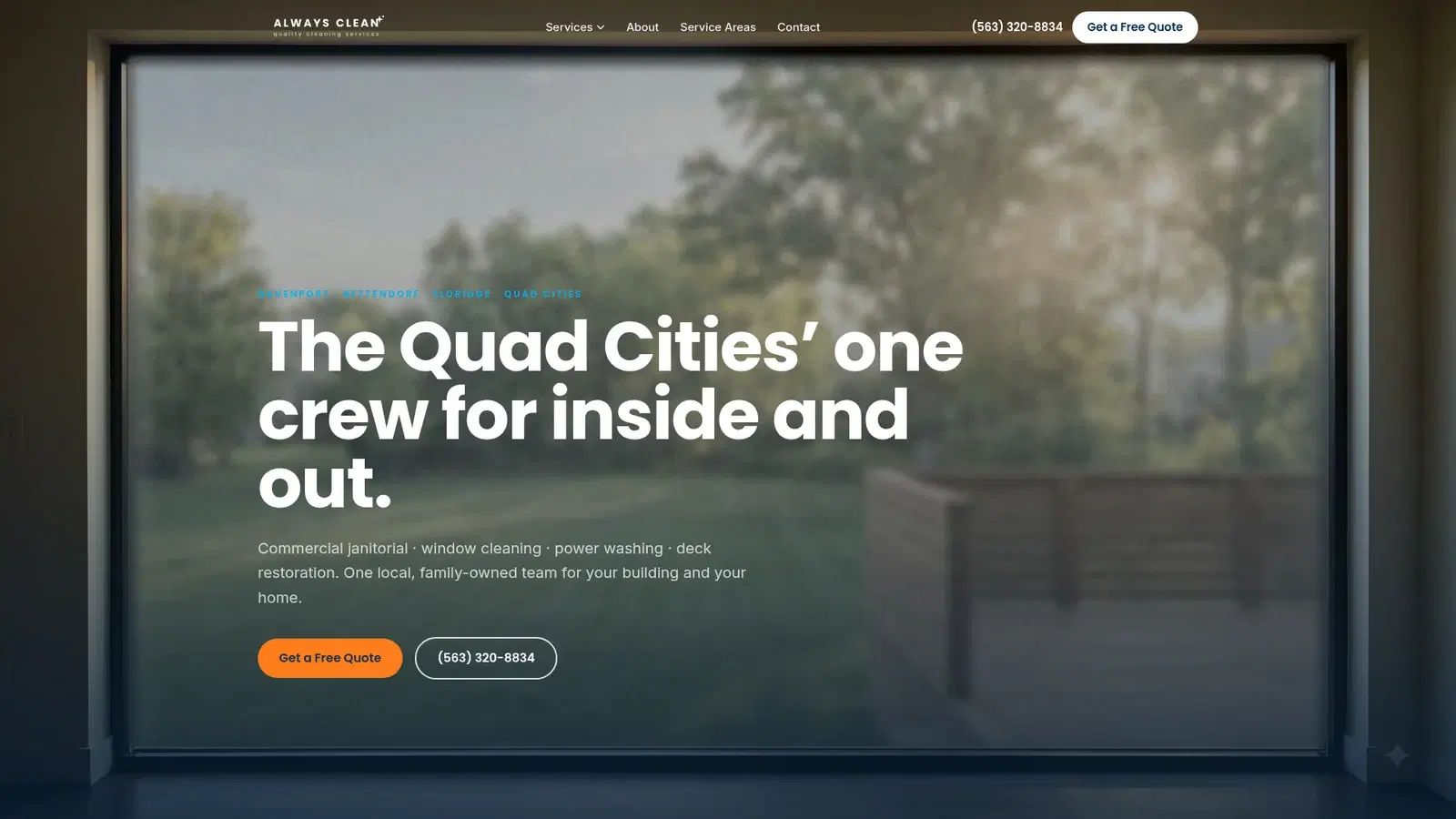 Always Clean website built by Nexvato