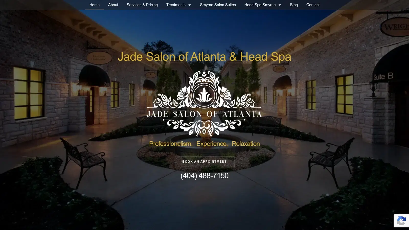 Jade Salon of Atlanta website built by Nexvato