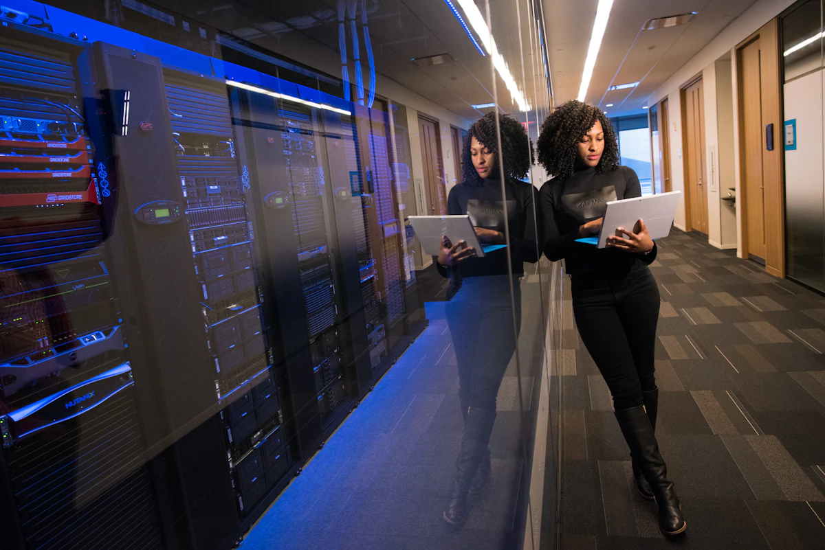SEO analyst reviewing competitor content gap analysis on multiple screens